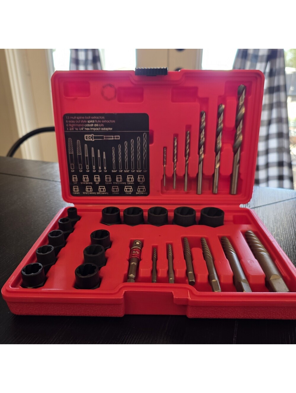 26pc Screw Bolt Extractor Set Reverse Drill Bit Lug Nut Removal Kit New